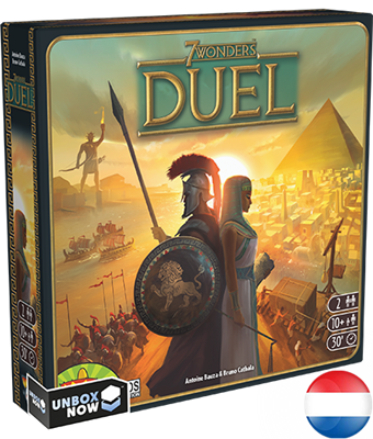 Doos van 7 Wonders Duel – tweepersoons bordspel