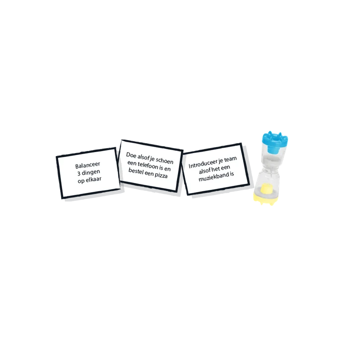 20 Second Showdown — opdrachtkaarten en zandloper