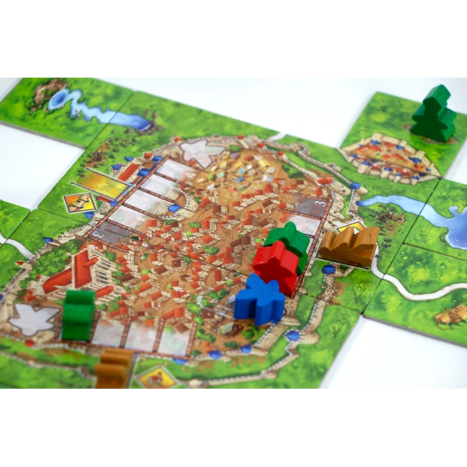 Carcassonne: Aanval & Afweer - Uitbreiding 7 — meeples in de versterkte stad