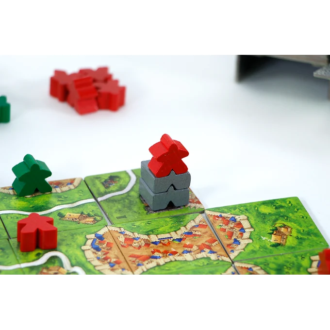 Carcassonne: Torens & Dieven - Uitbreiding 4 — meeple op een opgebouwde toren