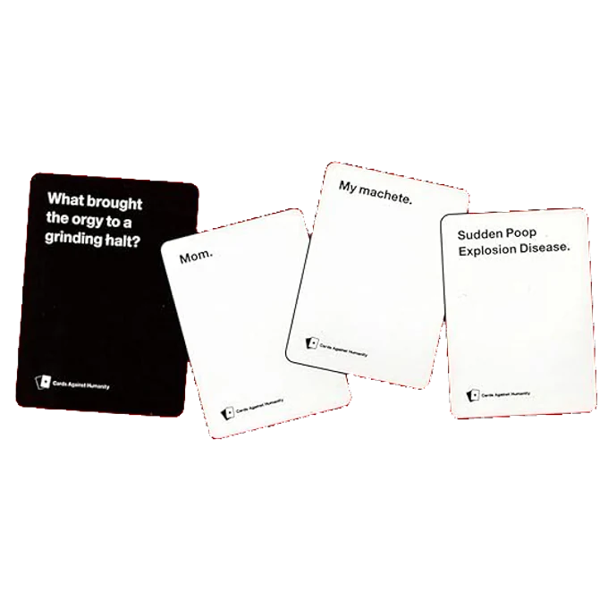 Cards Against Humanity - Red Box (EN) — voorbeelden van de speelkaarten