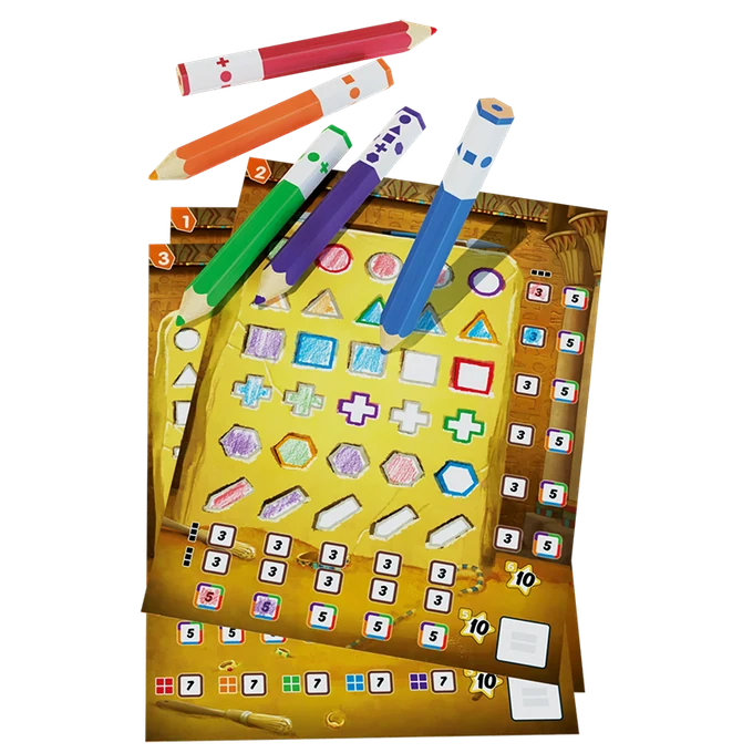 Pick a Pen: Crypten — scorebladen en kleurpotloden