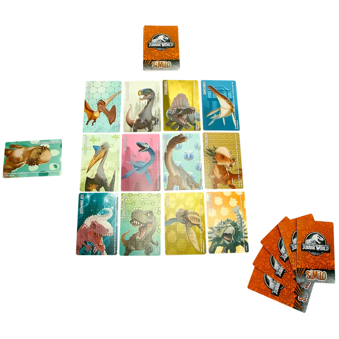 Similo: Jurassic World — opstelling van de dinosauruskaarten