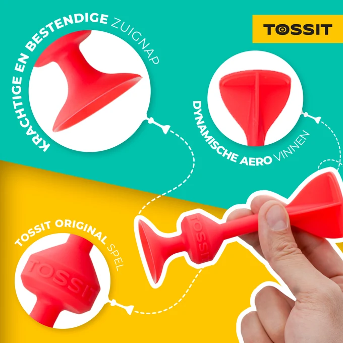TOSSIT - Pop Darts — detail van de zuignap