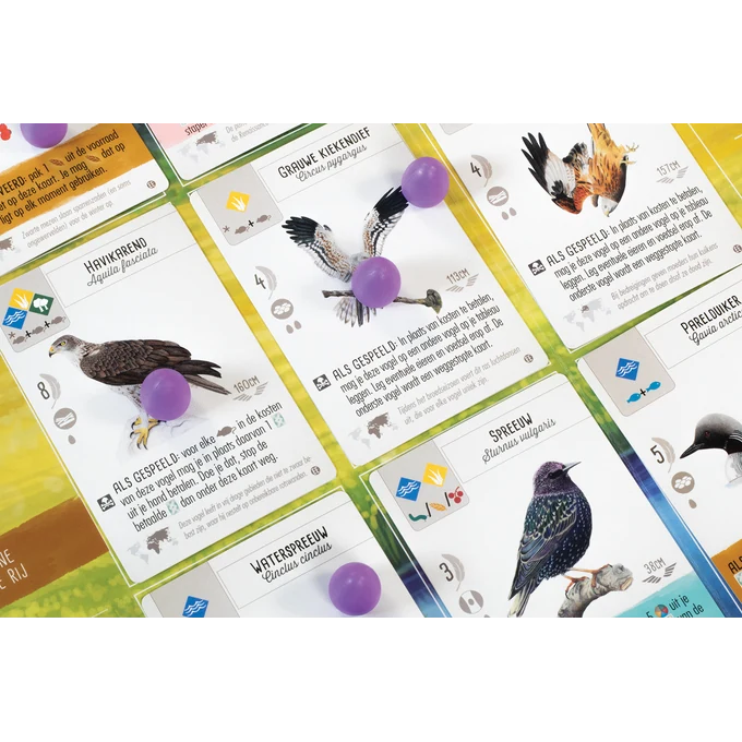 Wingspan Europa — Europese vogelkaarten tijdens het spel
