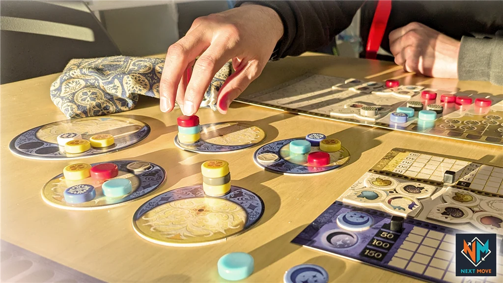 Azul - Duel (FR/NL) — het spel tijdens een speelbeurt