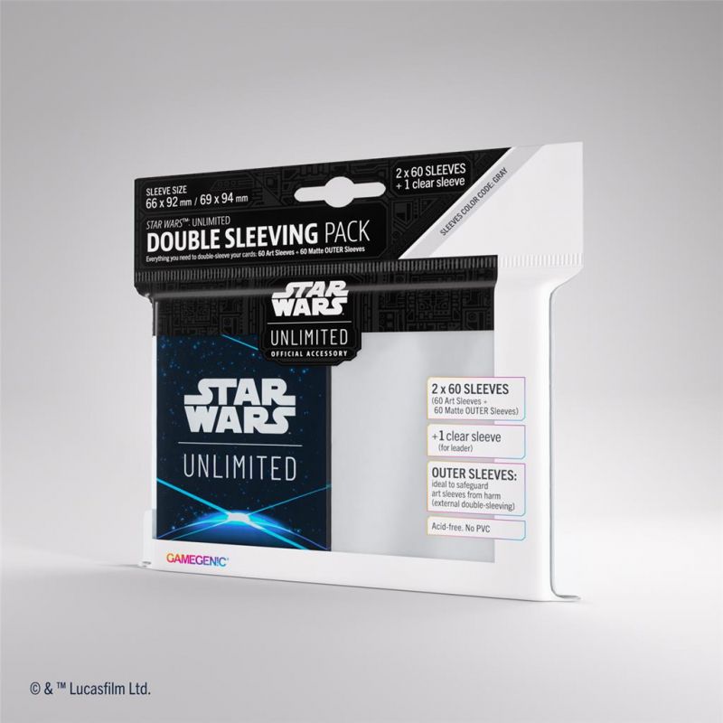 Gamegenic Star Wars Unlimited Double Sleeving Pack - Space Blue Trading Card Accessory