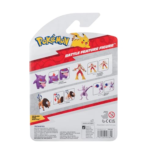 Pokémon Blaziken Battle Feature Figure - 4.5-Inch Blaziken Battle Ready Figure with Leg Kick Attack