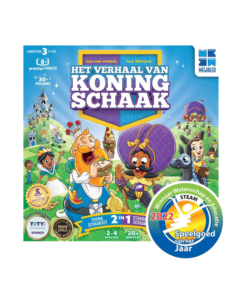 [Het verhaal van koningschaak (mega blue)] Het Verhaal van Koningschaak - schaakspel (Mega Blue)