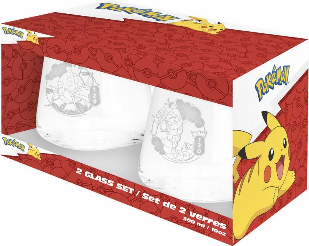 [Pokemon - 2 glass set - magikarp & gyarados] Pokemon - 2 glass set - magikarp & gyarados