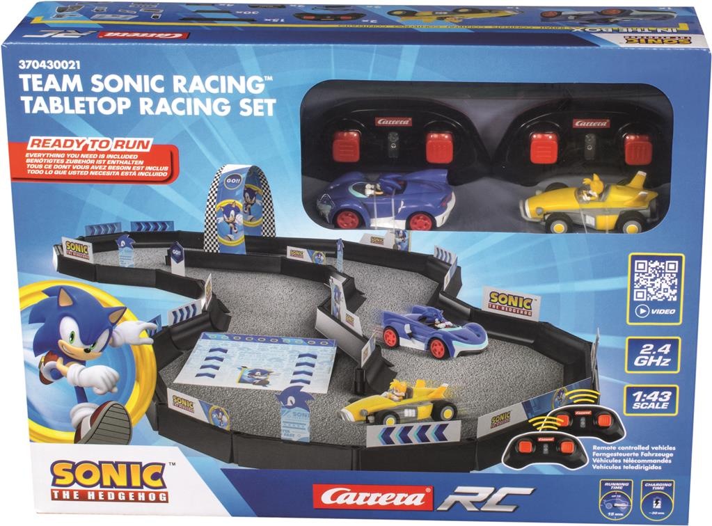 [Carrera - team sonic racing(tm)  mini rc - sonic 1:43] Carrera - Team Sonic Racing Tabletop Racing Set