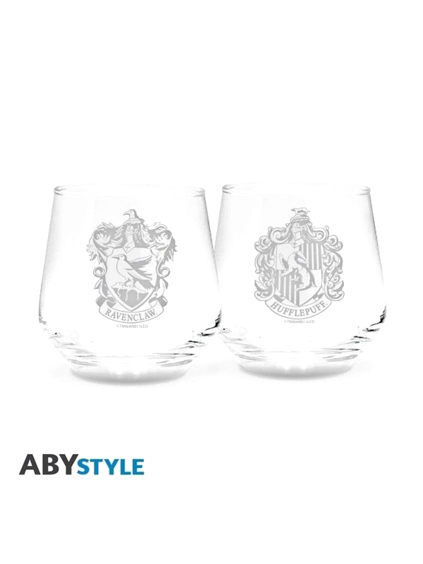 ABYstyle - Harry Potter Ravenclaw & Hufflepuff Glass Set (2 Glasses)