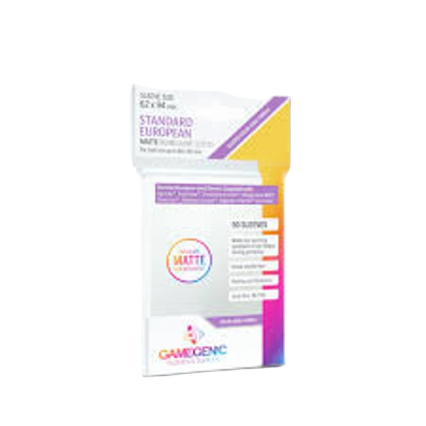 Gamegenic - Matte Standard European-Sized Sleeves - Clear (62x94mm, 50 Sleeves)