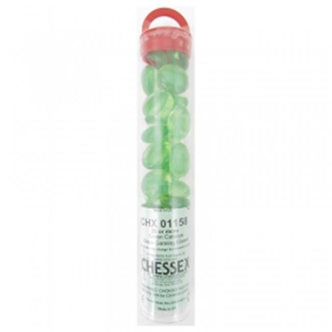 Chessex - Catseye Green Glass Stones (40 Pieces)