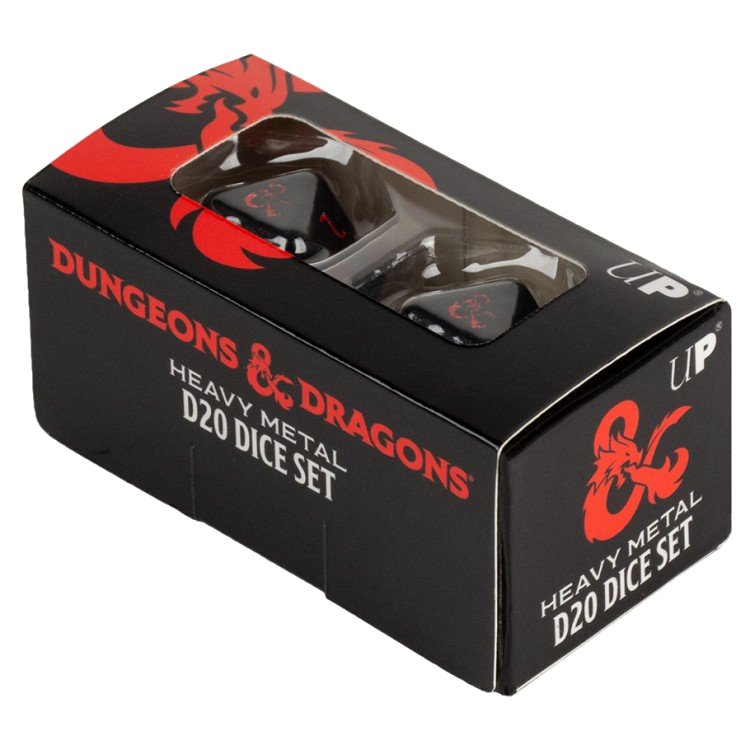 Ultra PRO - Heavy Metal D20 Dice Set for Dungeons & Dragons