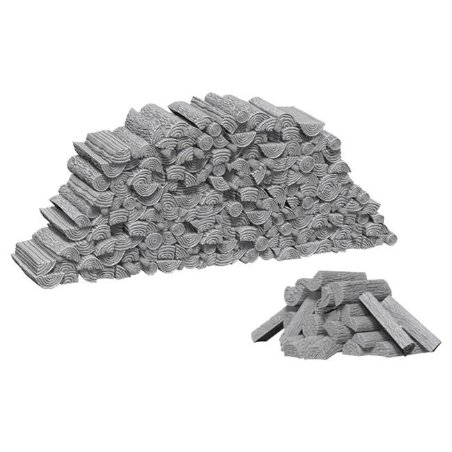 WizKids Deep Cuts Unpainted Miniatures - Piles of Wood