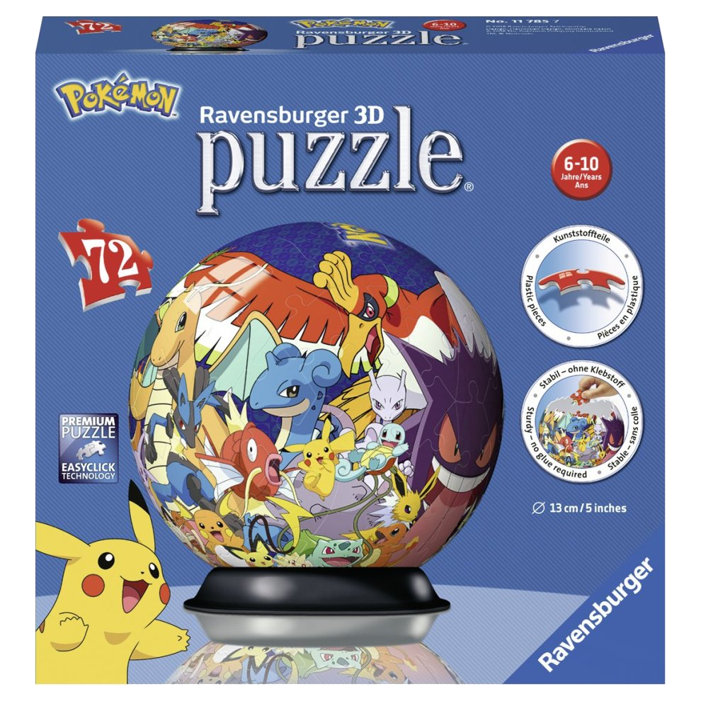 Ravensburger - Pokémon 3D Puzzle Ball (72 Pieces) (DE/NL/ES/FR/IT/EN)