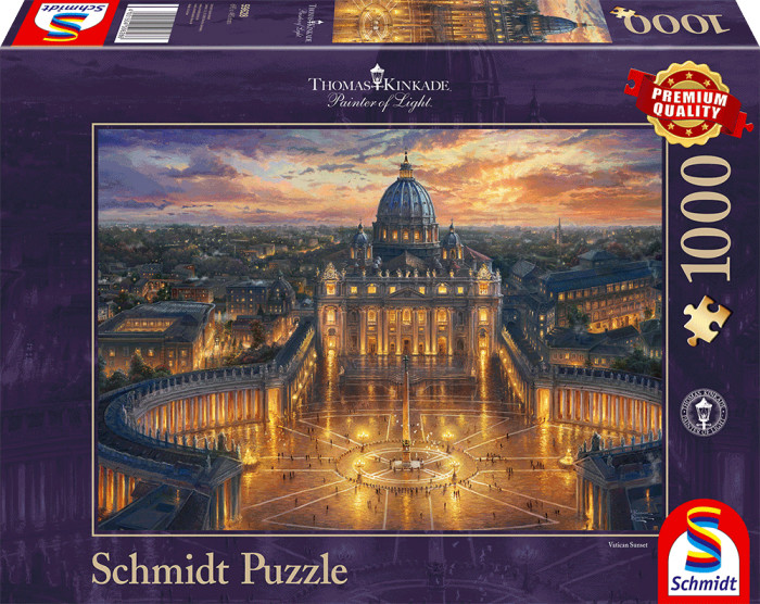 Vatican Sunset by Thomas Kinkade - 1000 Piece Schmidt Puzzle