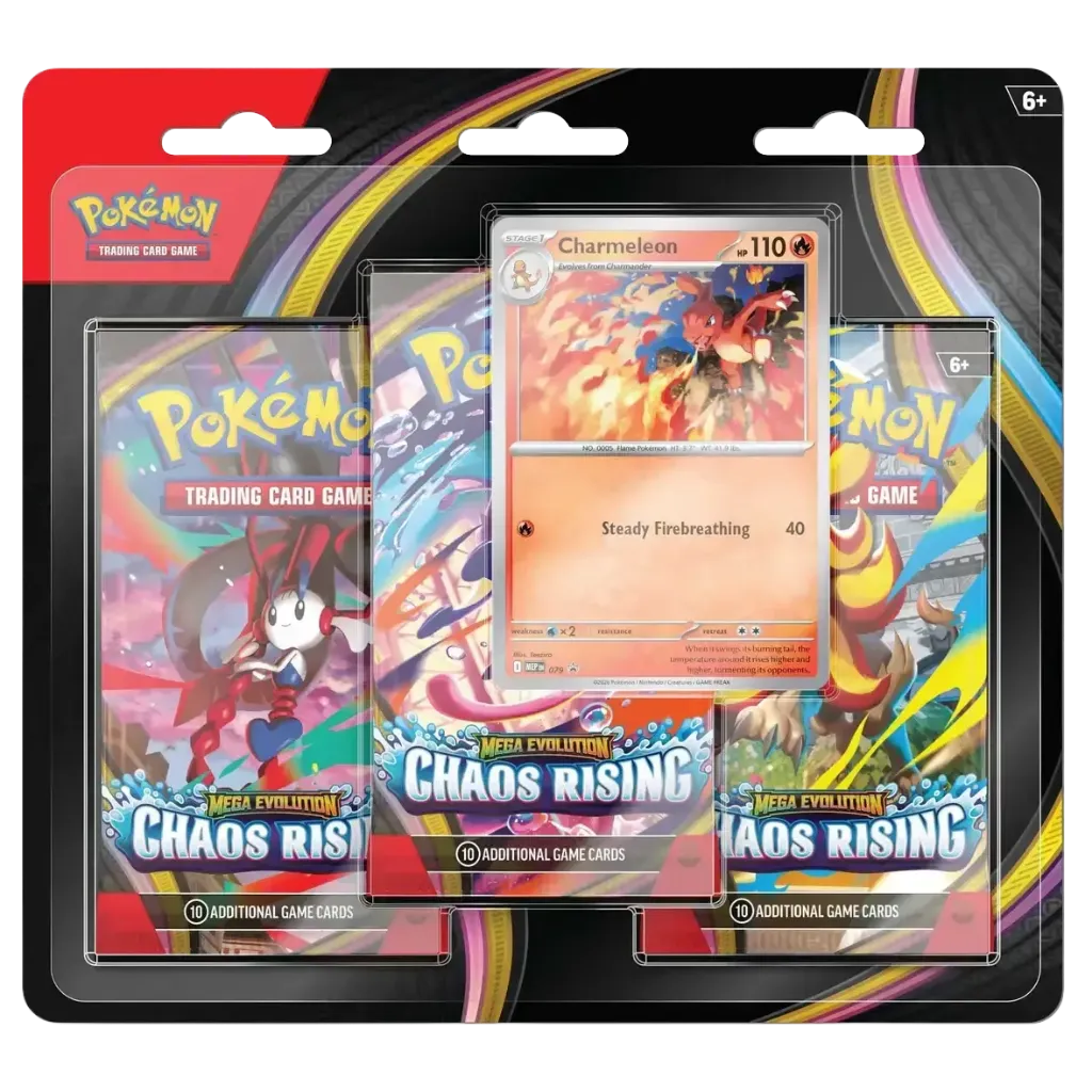 [PKM-CHAOS-RISING-3PACK-BLISTER-EN] PKM - Mega Evolution - Chaos Rising - 3-pack blister