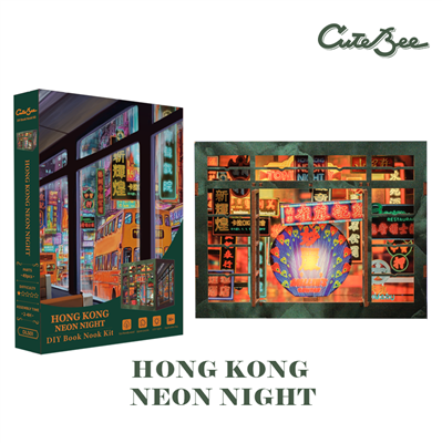CuteBee - Book Nook - Hong Kong Neon Light