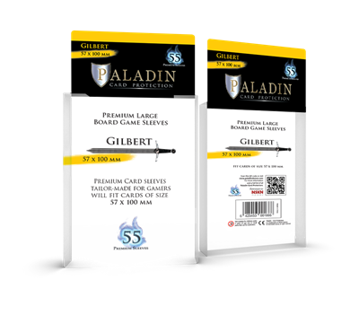 Paladin Sleeves - Gilbert Premium Large 57x100mm (55 Sleeves)