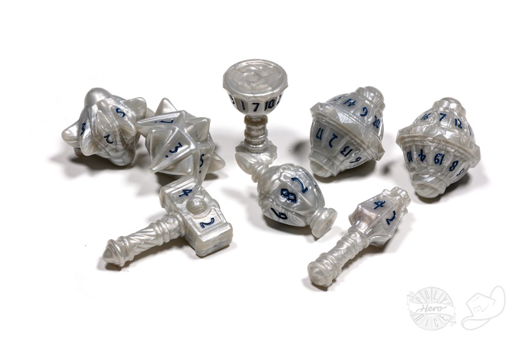 [BF-76629] PolyHero Cleric 8 Dice Set Spirited Steel