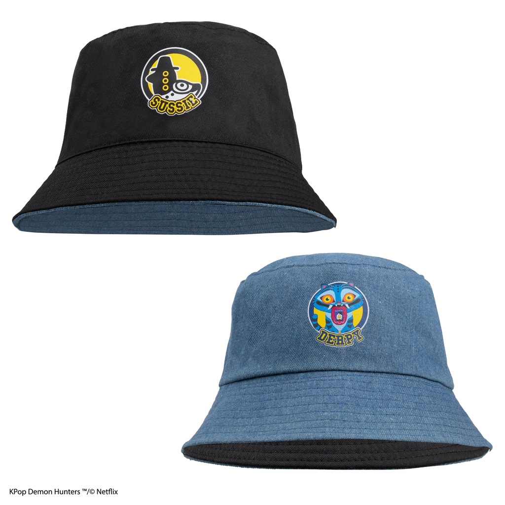 [SUP-KPOP-DEMON-HUNTERS-BUCKET-HAT-DERPY-SUSSIE] KPop Demon Hunters - Bucket Hat - Derpy & Sussie