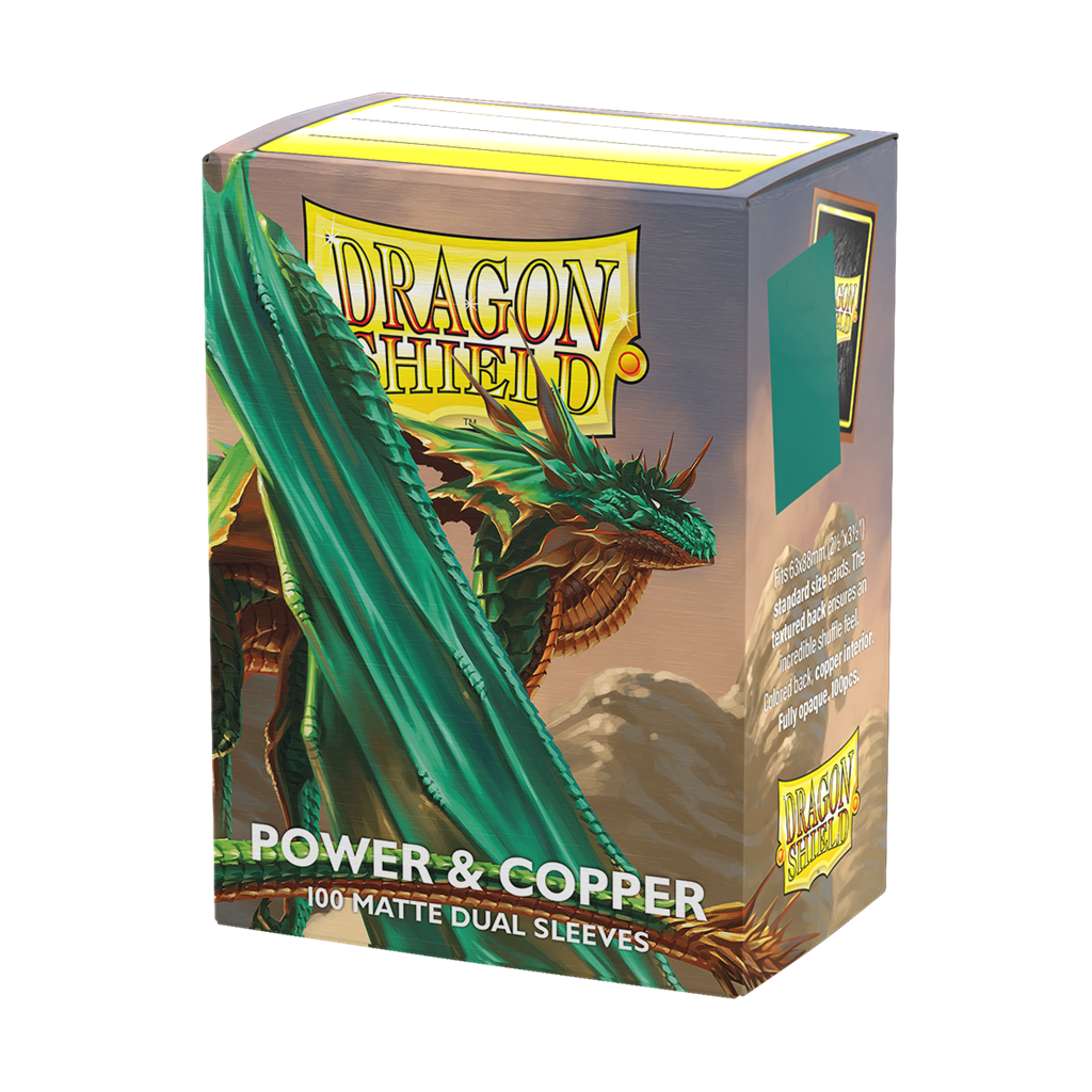 Dragon Shield - Sleeves - Standard Size - Matte Dual - Power & Copper (100 Sleeves)