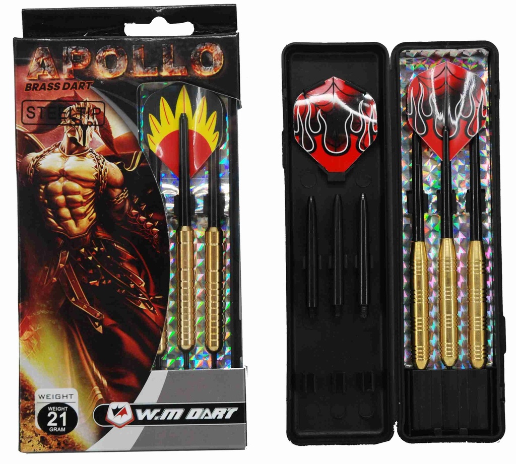 Brass Steel Tip Darts (21g, Set of 3)
