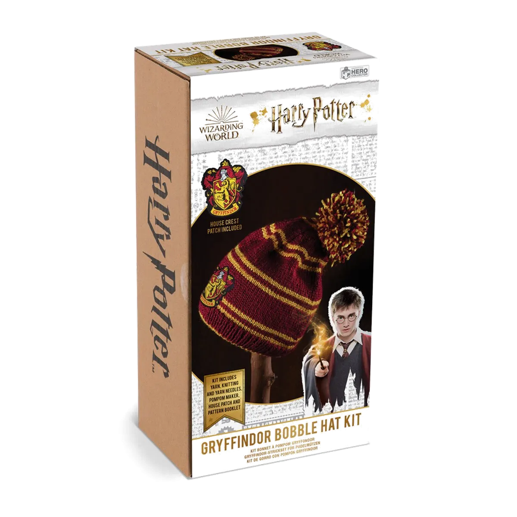[SUP-HARRY-POTTER-BOBBLE-HAT-KNITTING-SET-GRYFFINDOR] Harry Potter - Bobble Hat Knitting Set - Gryffindor