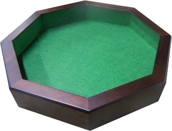 Dobbelpiste - Achthoekig MDF met Groen Vilt (38cm)