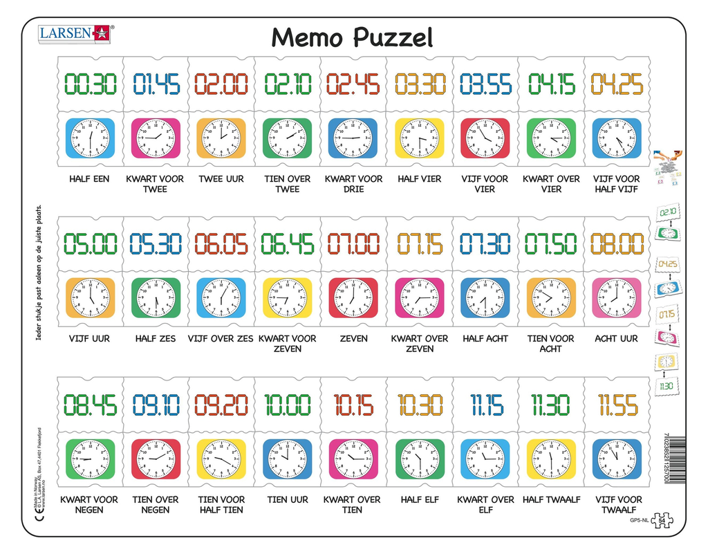 Larsen Klokkijken - Kaderpuzzel 54 stukjes (NL)