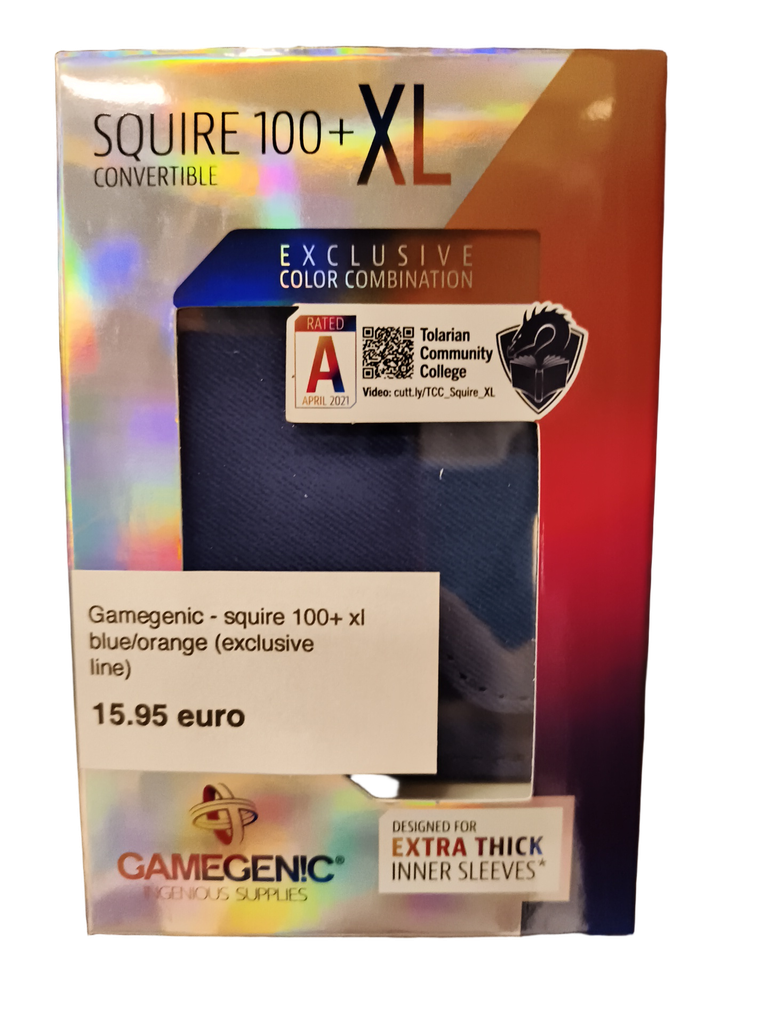 [Gamegenic squire 100 plus xl convertible deckbox blauw oranje blue orange exclusive edition] Gamegenic - Squire 100+ XL (Blauw/oranje)