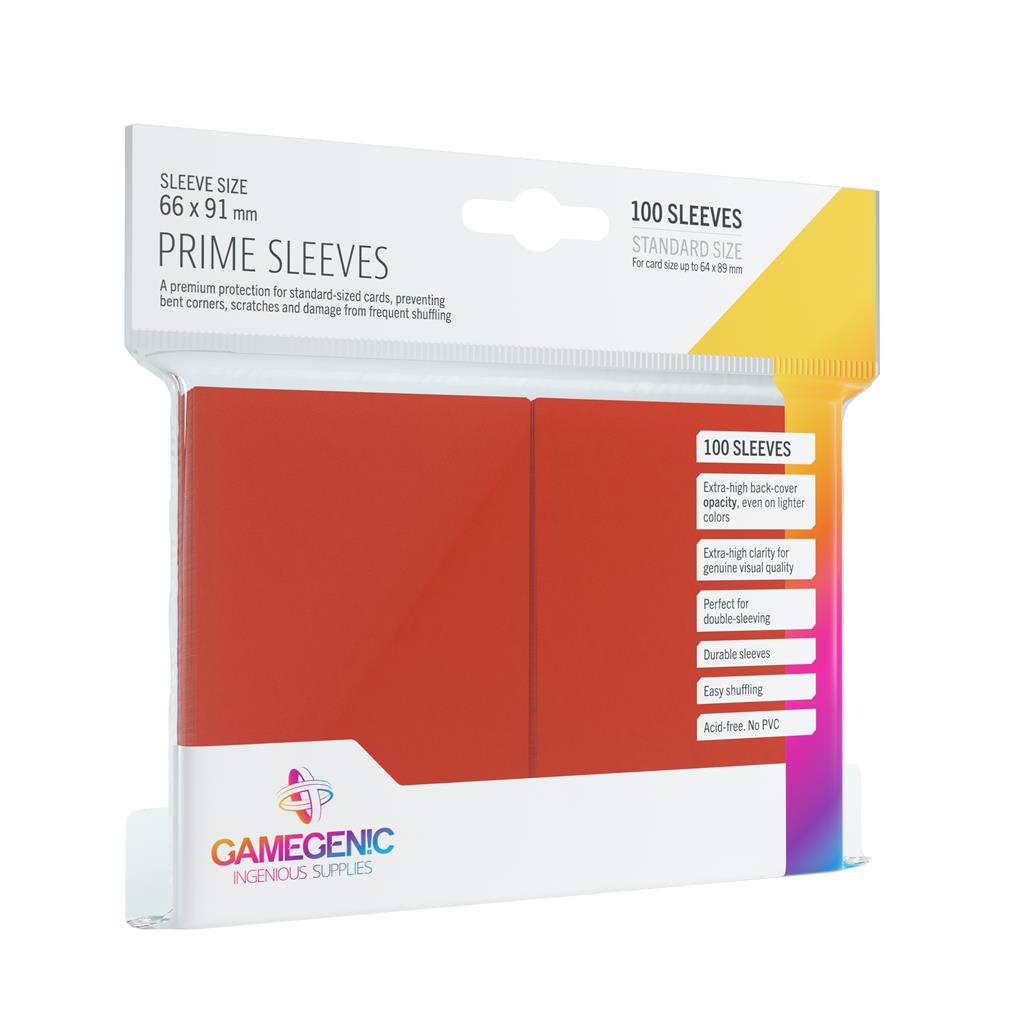 [SUP-GAMEGENIC-PRIME-SLEEVES-RED-66X91] Gamegenic Prime Sleeves 100 (Rood)