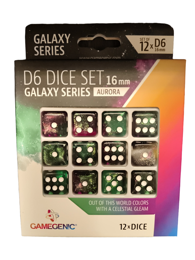 [Gamegenic galaxy serie dobbelstenen 12-delig / 12 dice set 16mm aurora] Gamegenic - Galaxy Series - RPG Dice Set (7 Dice) (Aurora)