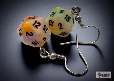 Chessex Hook Earrings - Mini d20