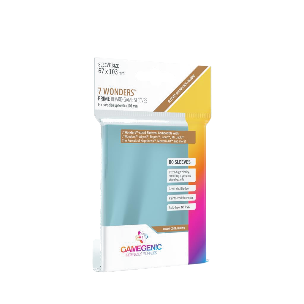[BF-33710] Gamegenic - Prime Board Game Sleeves (7 Wonders - 67 x 103 mm (80))