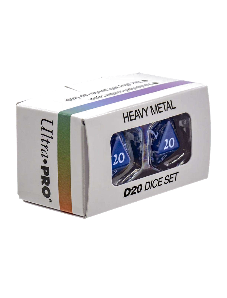 [Ultra pro heavy metal d20 dobbelsteen vivid blue blauw] Ultra PRO - Vivid Heavy Metal d20 (Blue)