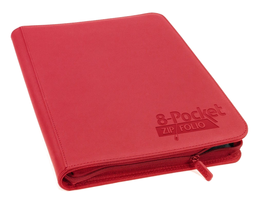 Ultimate Guard 8-Pocket QuadRow ZipFolio XenoSkin (Red)
