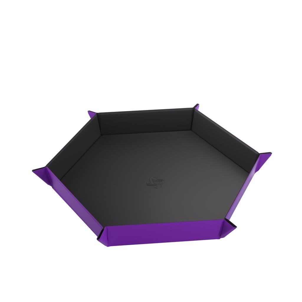 Gamegenic - Magnetic Dice Tray Hexagonal (Black/Purple)