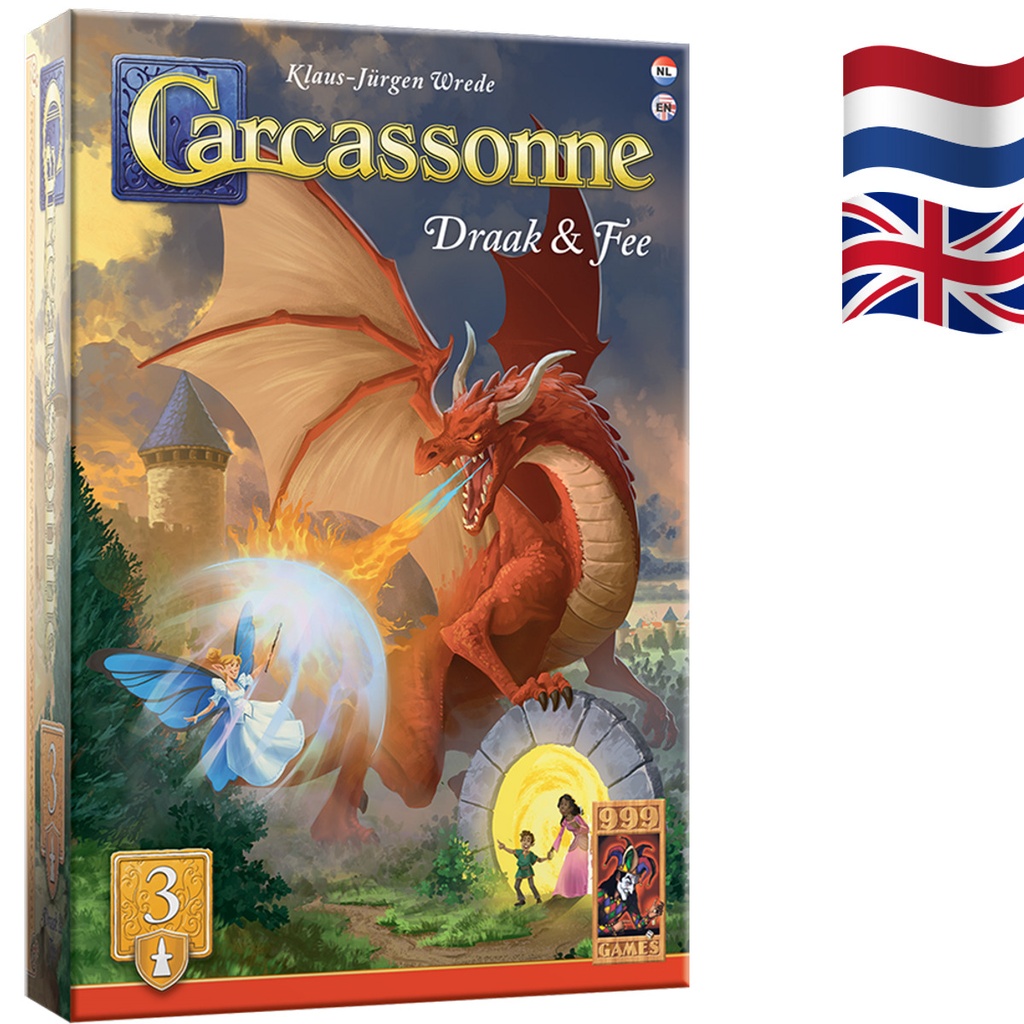 [999-CAR45] Carcassonne: Draak & Fee Uitbreiding 3