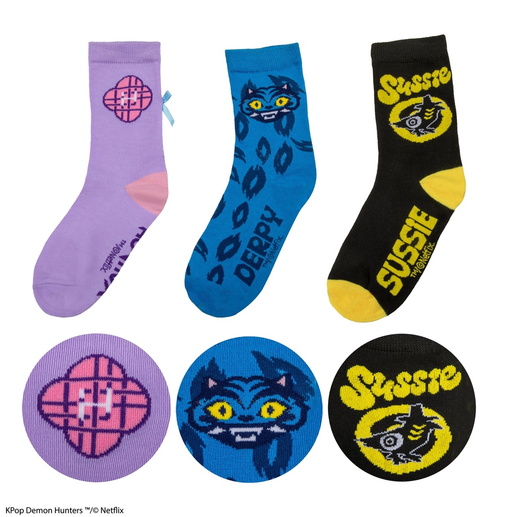 [144358] KPop Demon Hunters - Saja Boys Socks (Set of 3)