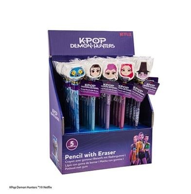 [BF-140274-UNIT] KPop Demon Hunters - Pencil with Eraser (Assorted Design)