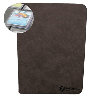 [ASM-PHOE69107] Phoenix Shield - Deluxe ZIP Album 9-Pocket Black (360 Toploader Cards)
