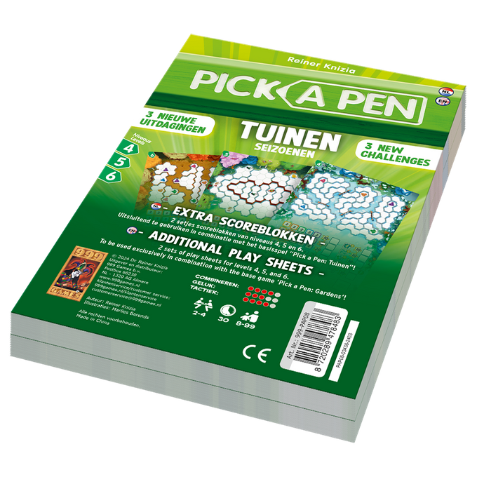 Pick a Pen Tuinen: Seizoenen Level 4,5,6 - Dobbelspel