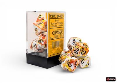 [BF-138307] Brush Polyhedral Sunrise/black 7-Die Set