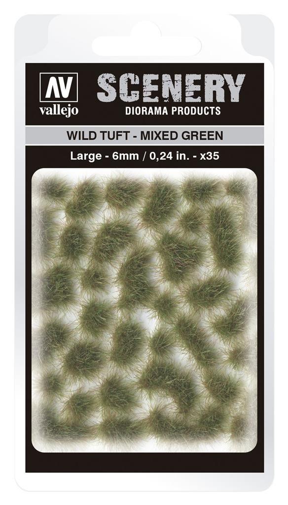 [BF-129649] Vallejo - Scenery - Wild Tuft Mixed Green (6 mm)