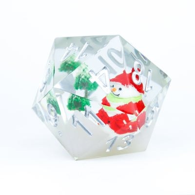 Sirius Dice - Large D20 - Snowman Scenic